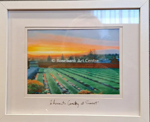 Te Awamutu Cemetery at Sunset by Kathy Watson