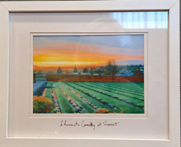 Te Awamutu Cemetery at Sunset by Kathy Watson