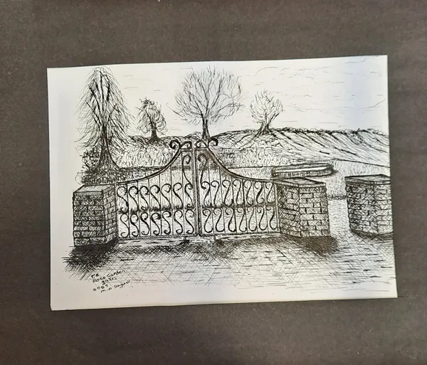 Rose Garden Gates by Maureen Saywell