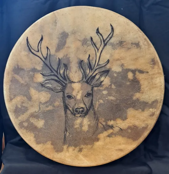 Music Challenge "Stag on Shamanic Drum" by Gretchen Gavey